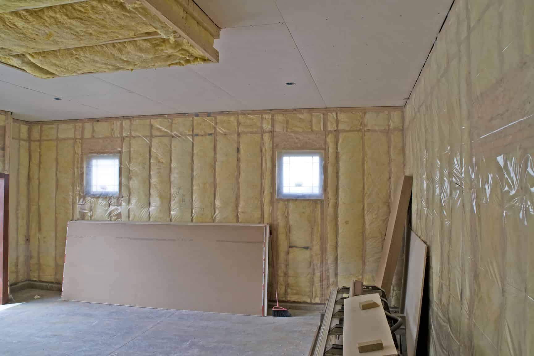 New drywall installation in a San Diego garage-to-ADU conversion